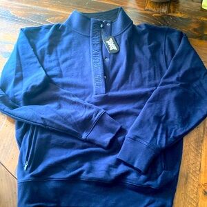 PXG French terry pullover Navy Large NWT
